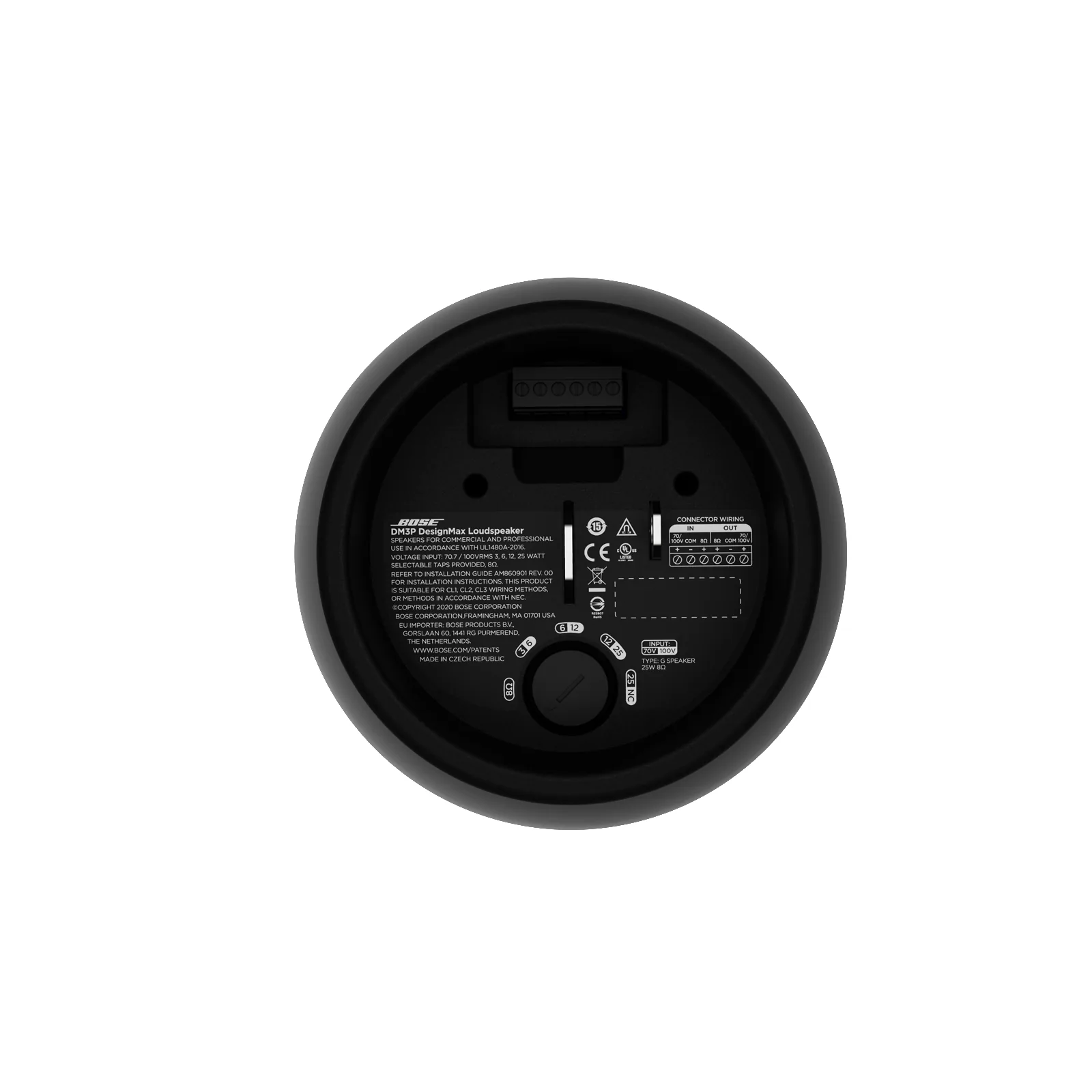 Bose DM3P — rear panel